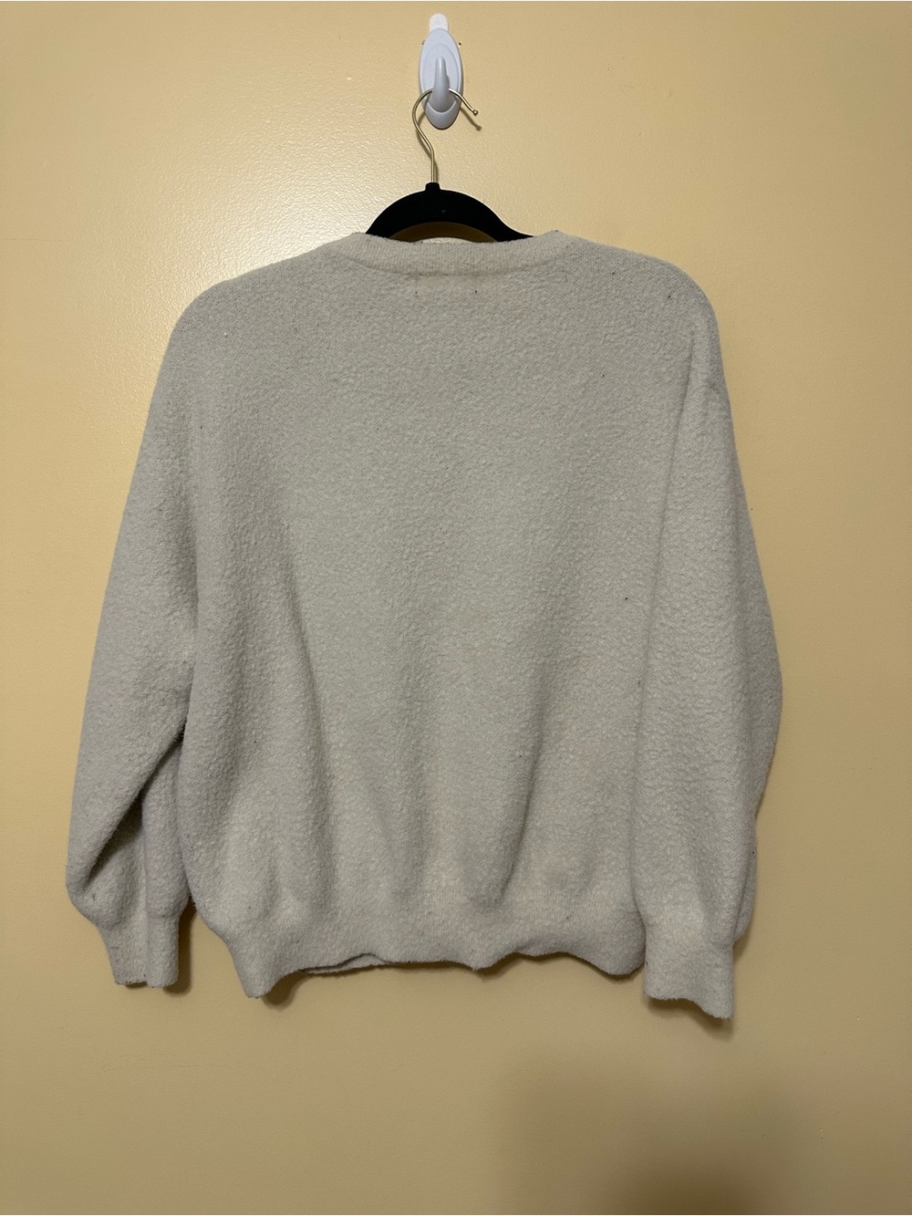 Simply Southern Tribe Aztec Soft Fuzzy Sweater Women L White/Blue - Picture 7 of 7